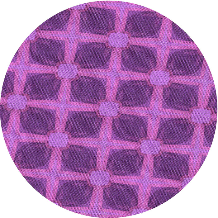 Square Patterned Dark Orchid Purple Rug, pat3609pur