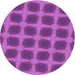 Square Patterned Dark Orchid Purple Rug, pat3609pur