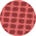 Square Patterned Red Rug, pat3609rd