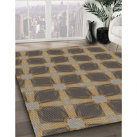 Patterned Dark Brown Novelty Rug, pat3609