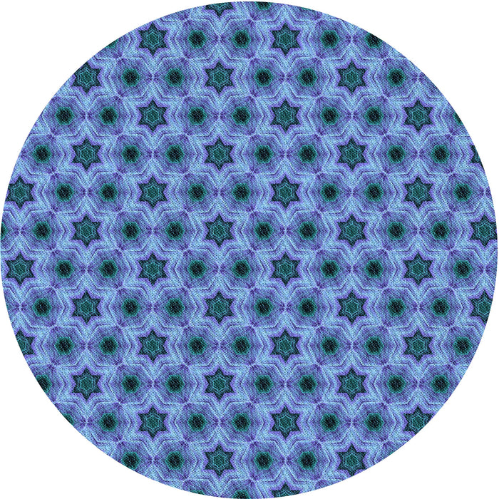 Square Patterned Blue Rug, pat361lblu