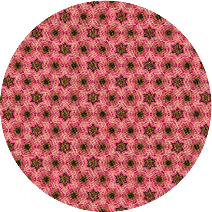 Square Patterned Crimson Red Rug, pat361org