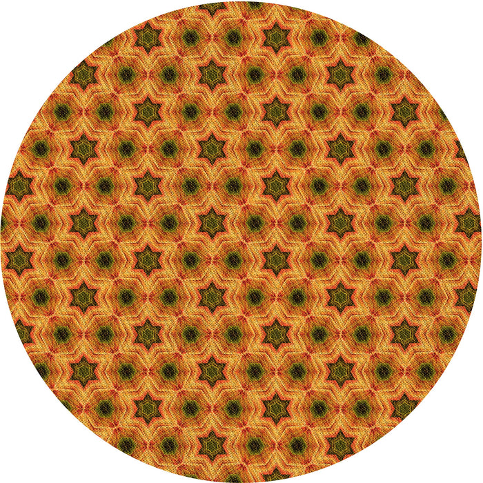 Square Patterned Mahogany Brown Rug, pat361yw
