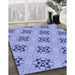 Patterned Jeans Blue Rug in Family Room, pat3610blu