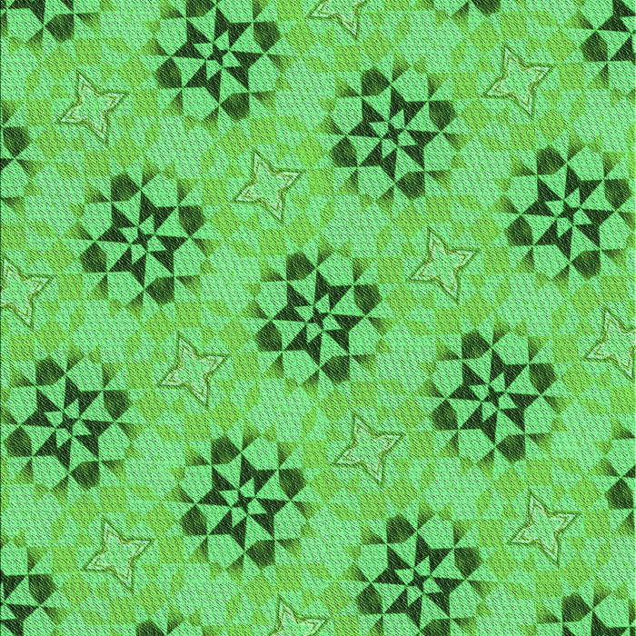 Machine Washable Transitional Neon Green Rug, wshpat3610grn