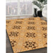 Patterned Orange Rug in Family Room, pat3610org