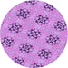 Square Patterned Violet Purple Rug, pat3610pur