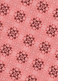 Machine Washable Transitional Light Coral Pink Rug, wshpat3610rd
