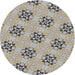 Sideview of Patterned Brown Novelty Rug, pat3610