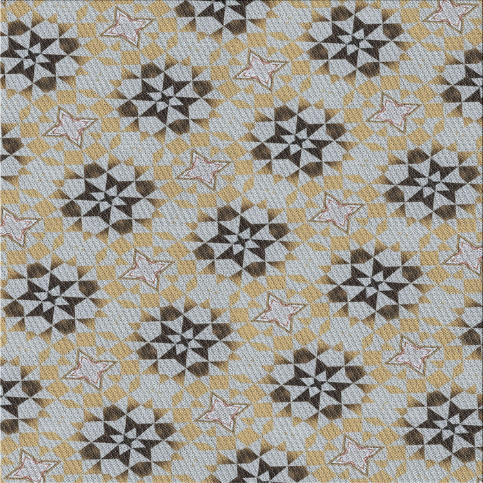 Square Patterned Brown Novelty Rug, pat3610