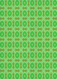 Machine Washable Transitional Emerald Green Rug, wshpat3611grn