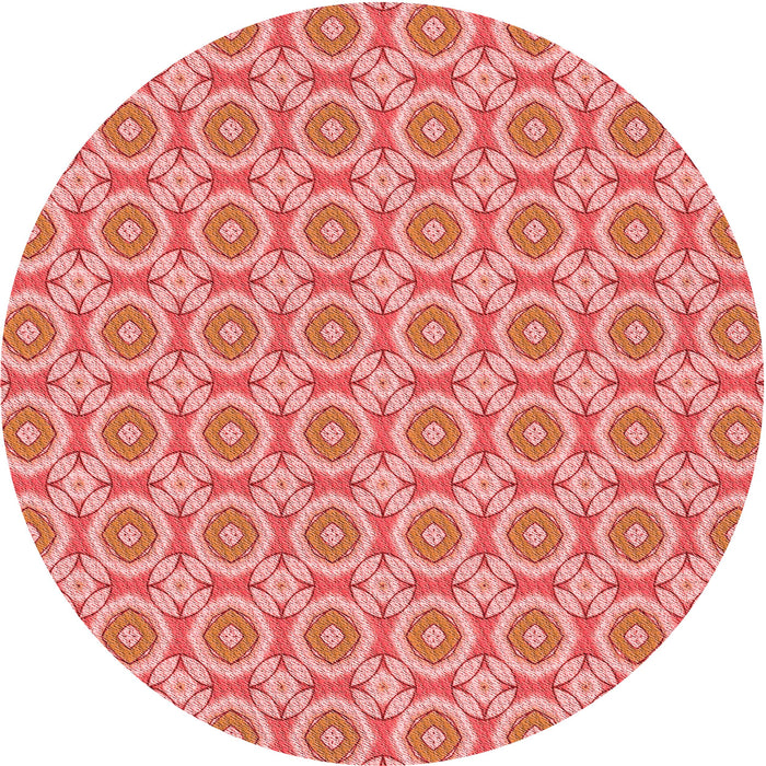 Square Machine Washable Transitional Light Salmon Pink Rug in a Living Room, wshpat3611rd