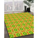 Machine Washable Transitional Green Yellow Green Rug in a Family Room, wshpat3611yw