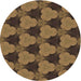 Square Machine Washable Transitional Cinnamon Brown Rug in a Living Room, wshpat3612brn