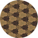 Square Patterned Cinnamon Brown Rug, pat3612brn