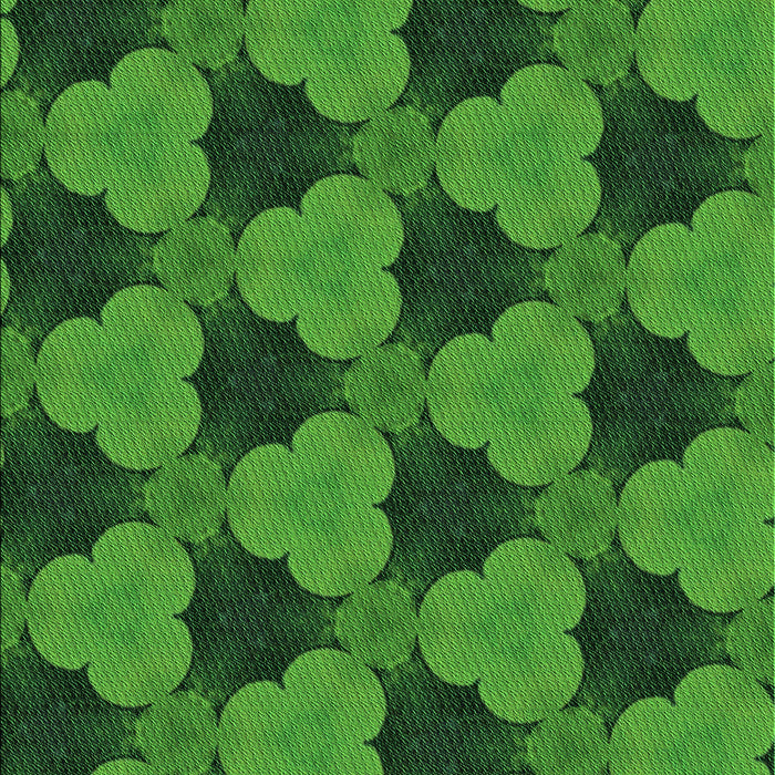 Patterned Deep Emerald Green Rug, pat3612grn