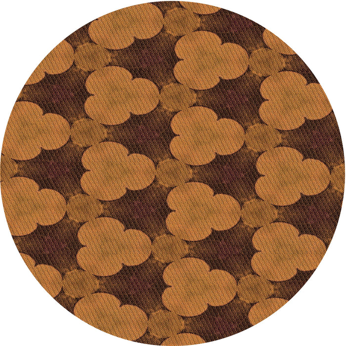 Square Patterned Red Brown Rug, pat3612org