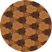 Square Patterned Red Brown Rug, pat3612org