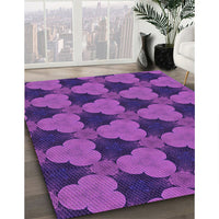 Patterned Bright Purple Rug, pat3612pur