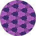 Square Patterned Bright Purple Rug, pat3612pur