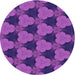 Square Machine Washable Transitional Bright Purple Rug in a Living Room, wshpat3612pur