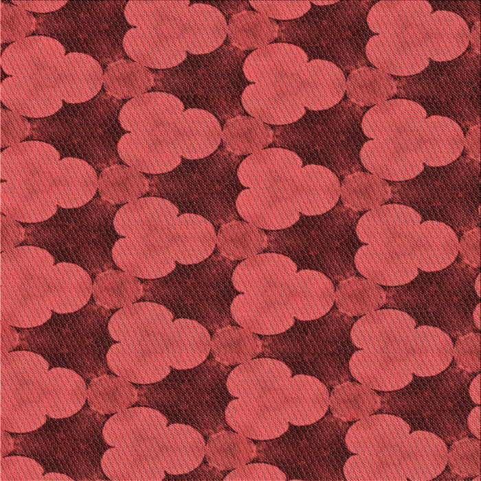 Round Patterned Tomato Red Rug, pat3612rd
