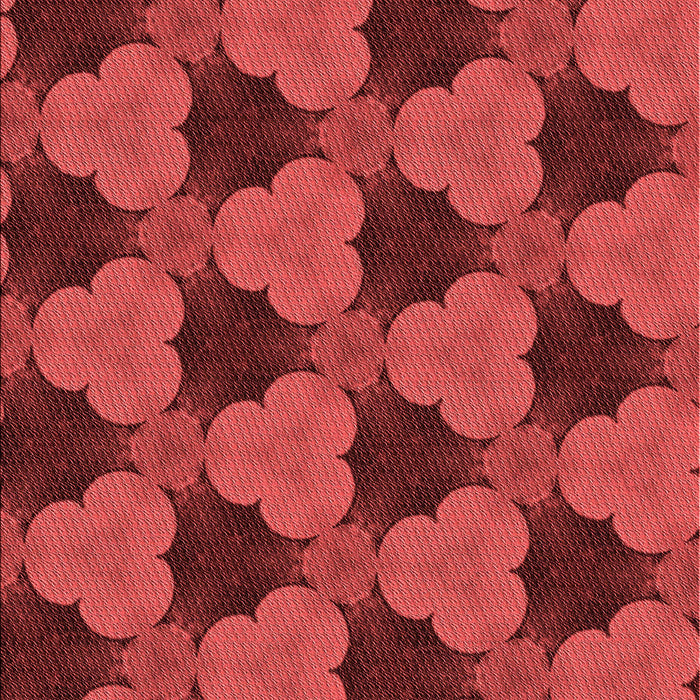 Patterned Tomato Red Rug, pat3612rd