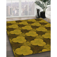 Patterned Caramel Brown Rug, pat3612yw