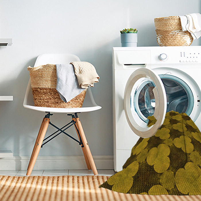 Machine Washable Transitional Caramel Brown Rug in a Washing Machine, wshpat3612yw