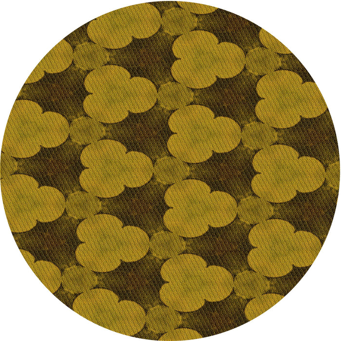 Square Machine Washable Transitional Caramel Brown Rug in a Living Room, wshpat3612yw