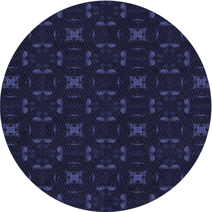 Square Machine Washable Transitional Night Blue Rug in a Living Room, wshpat3613blu
