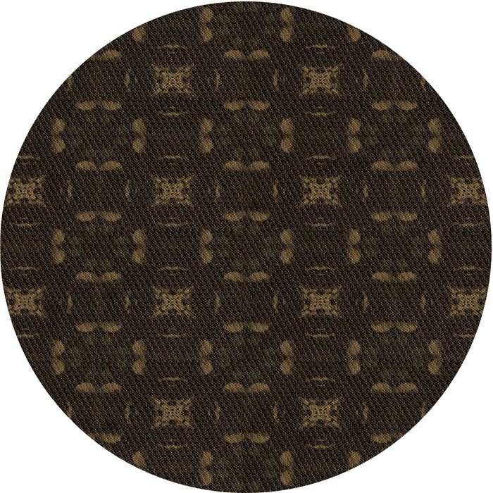 Square Machine Washable Transitional Black Rug in a Living Room, wshpat3613brn