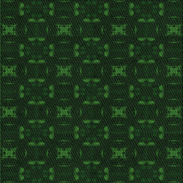 Round Machine Washable Transitional Deep Emerald Green Rug, wshpat3613grn