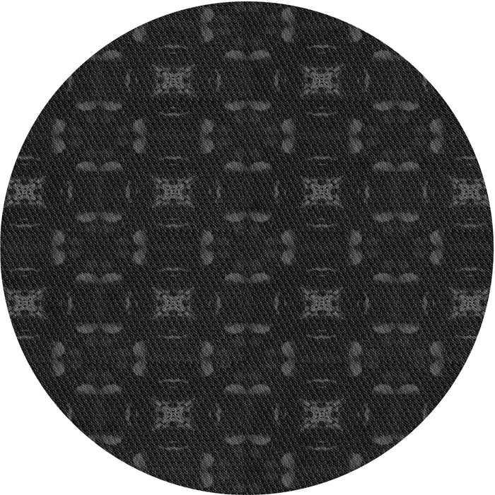 Square Machine Washable Transitional Black Rug in a Living Room, wshpat3613gry