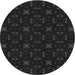 Square Machine Washable Transitional Black Rug in a Living Room, wshpat3613gry