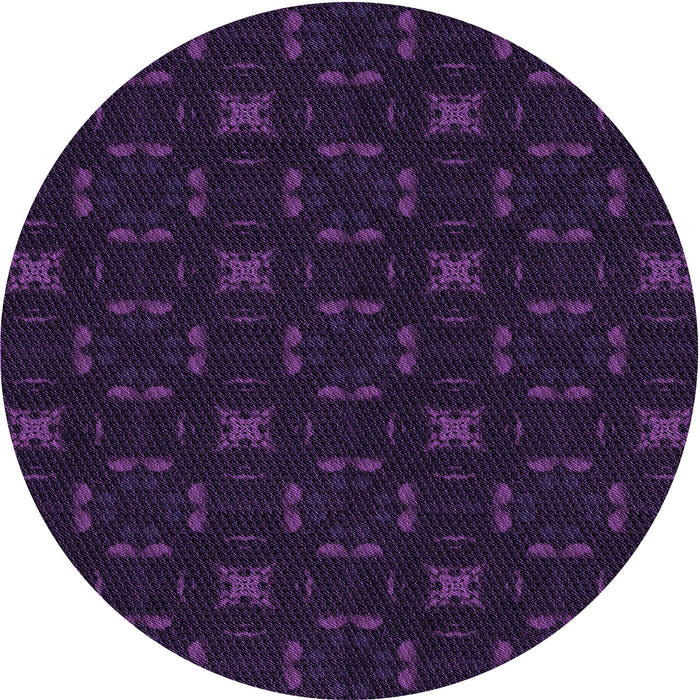 Square Machine Washable Transitional Deep Purple Rug in a Living Room, wshpat3613pur