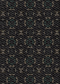 Patterned Black Abstract Machine Washable Rug, wshpat3613