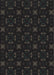 Patterned Black Abstract Machine Washable Rug, wshpat3613