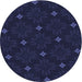 Square Machine Washable Transitional Night Blue Rug in a Living Room, wshpat3614blu