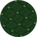 Square Patterned Green Rug, pat3614grn