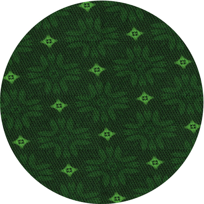 Square Machine Washable Transitional Green Rug in a Living Room, wshpat3614grn