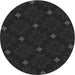 Square Patterned Black Rug, pat3614gry