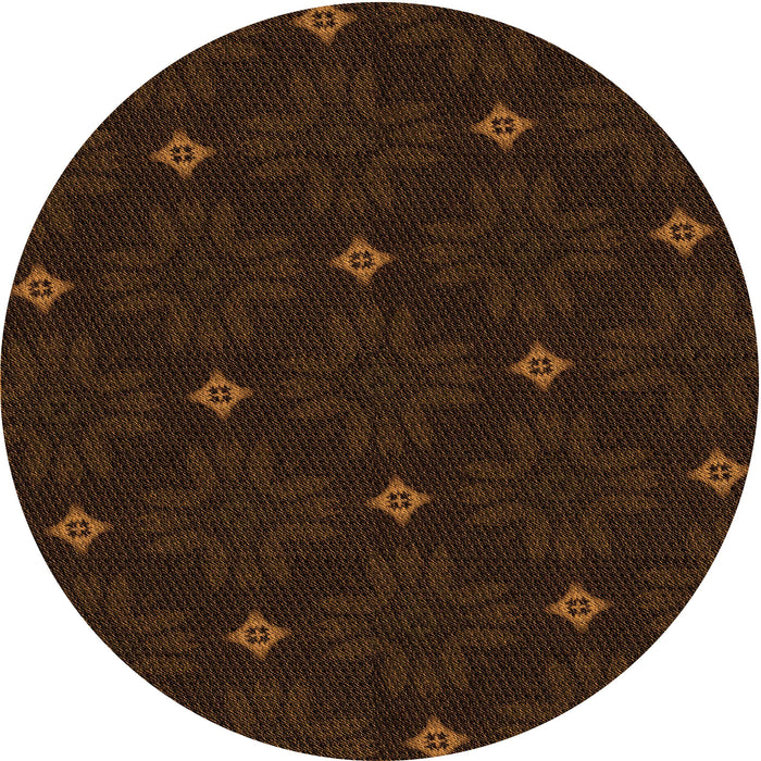 Square Machine Washable Transitional Dark Bronze Brown Rug in a Living Room, wshpat3614org