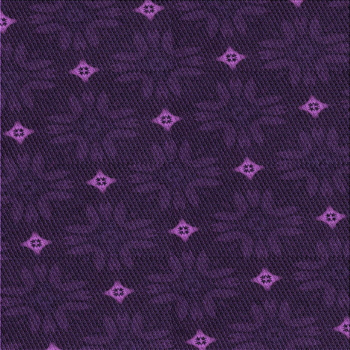 Round Patterned Deep Purple Rug, pat3614pur