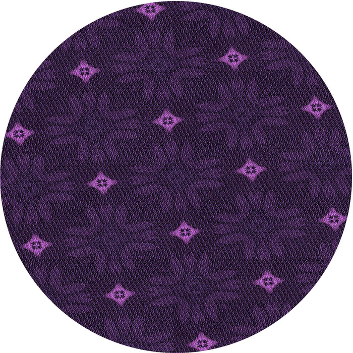 Square Machine Washable Transitional Deep Purple Rug in a Living Room, wshpat3614pur