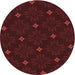 Square Machine Washable Transitional Tomato Red Rug in a Living Room, wshpat3614rd