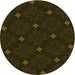 Square Patterned Dark Bronze Brown Rug, pat3614yw