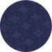 Square Patterned Night Blue Rug, pat3615blu