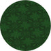 Square Patterned Green Rug, pat3615grn