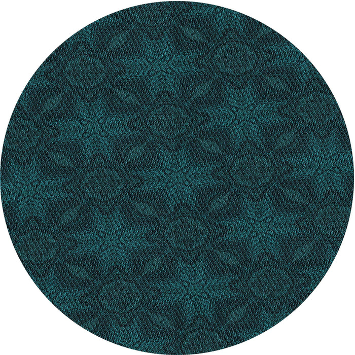 Square Machine Washable Transitional Teal Green Rug in a Living Room, wshpat3615lblu